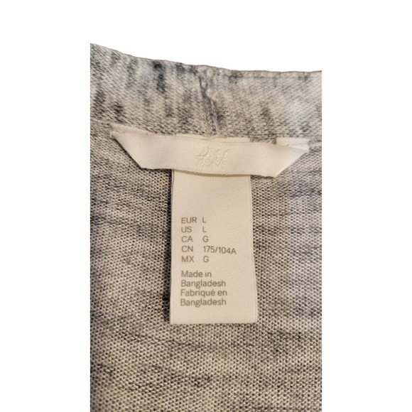 H&M Lightweight Sweater Viscose Blend Gray Marled Size L - Picture 5 of 8